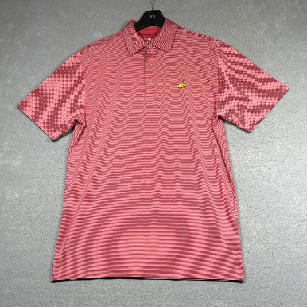 The Masters Golf Polo Shirt Mens Medium Pink Short Sleeve Classic Collection